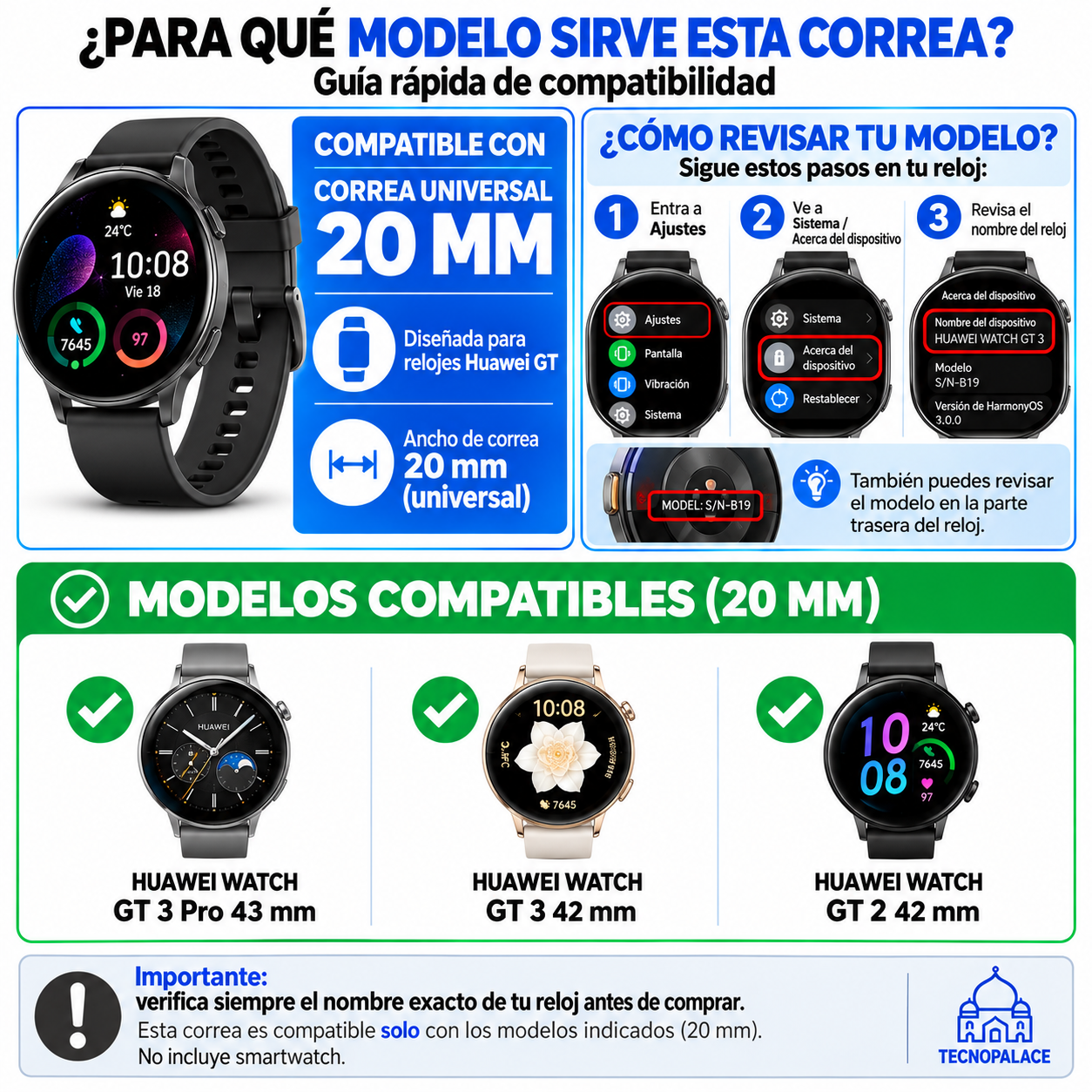Correa Para Huawei Watch GT 2 - 42MM - Silicona Air-1