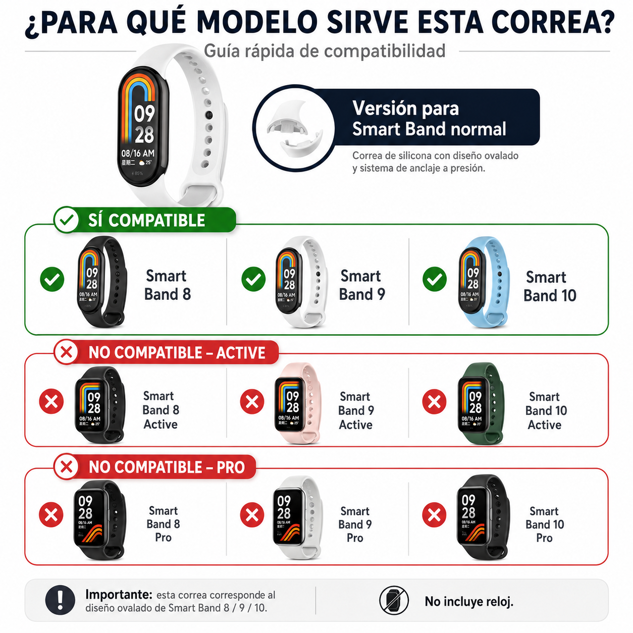 Pulsera Correa De Silicona Para Xiaomi Smart Band 10-1