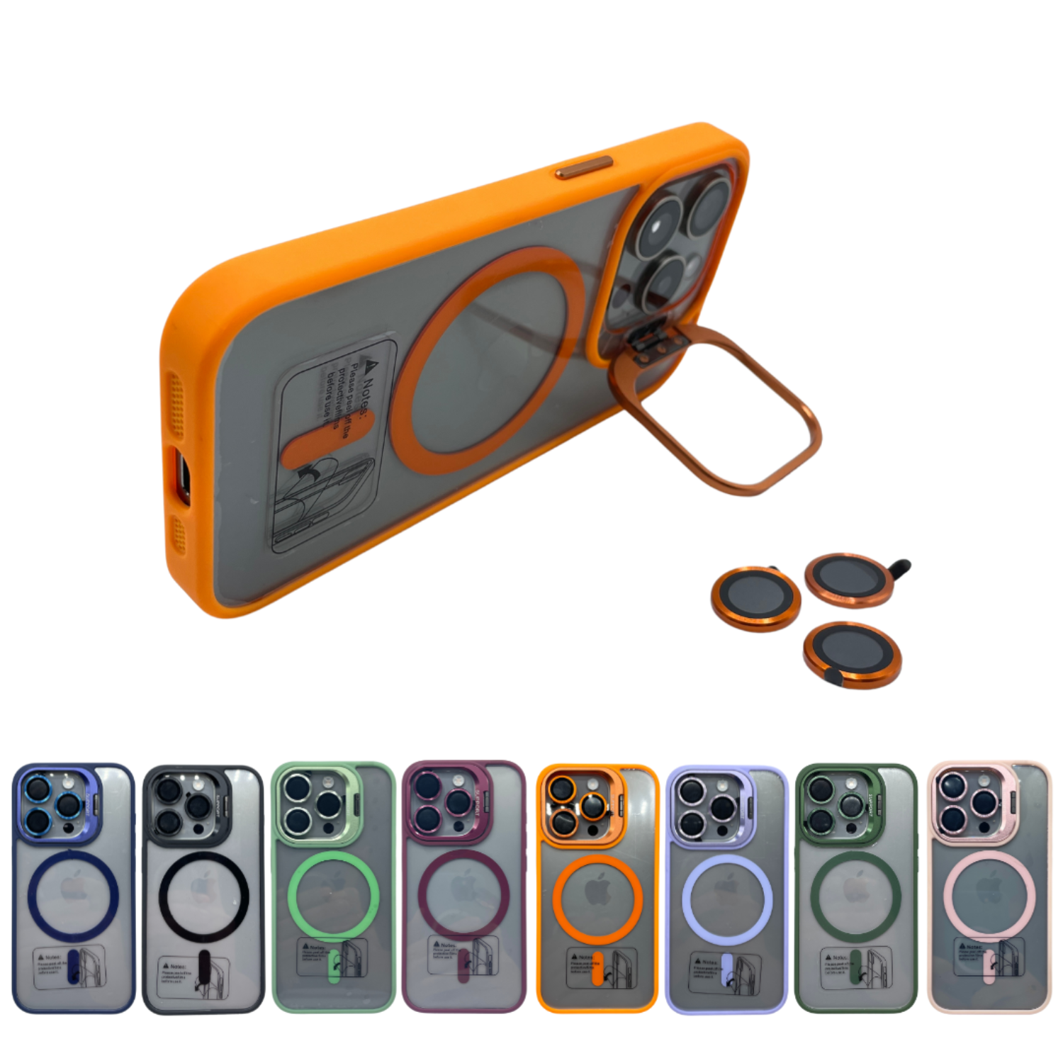 Carcasas Para iPhone 16 ProMax Magsafe Y Protector-3