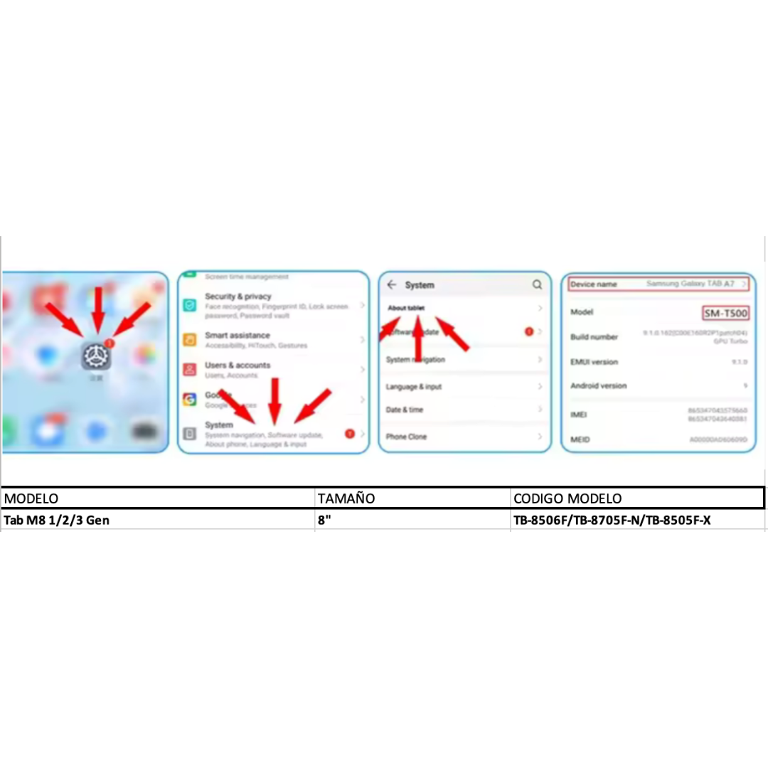 Fundas Con Teclado + Mouse Para Lenovo Tab M8 3/2/1 Gen-2