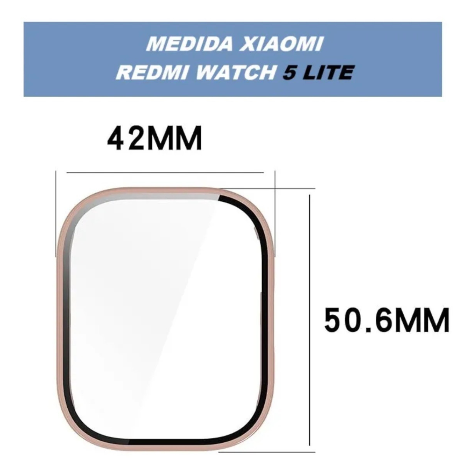 Protector Carcasa Para Redmi Watch 5 Lite Vidrio 360-3