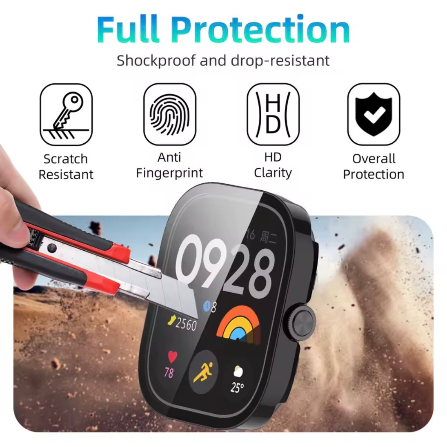 Protector Carcasa Para Redmi Watch 5 Lite Vidrio 360-4