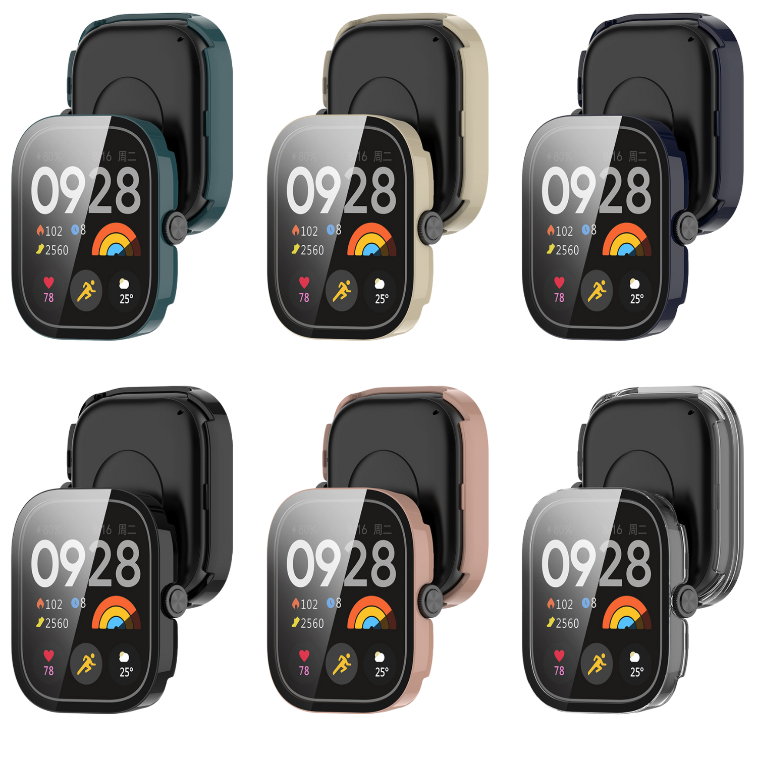Protector Carcasa Para Redmi Watch 4 Vidrio 360-3