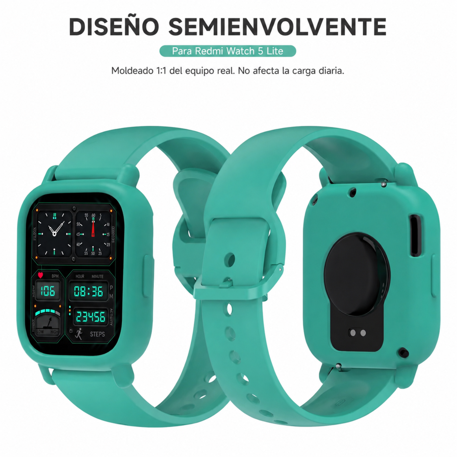 Protector Para Redmi Watch 5 Active Abierto De Silicona-4