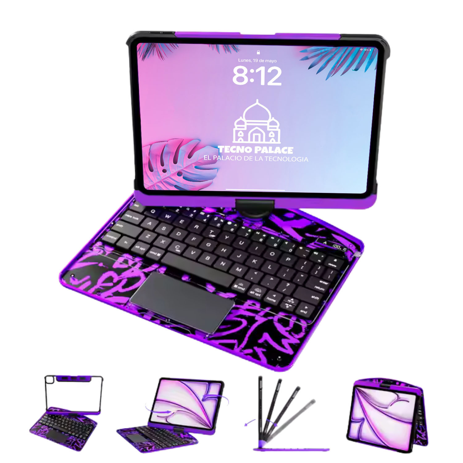 Funda Teclado Ciber 360 Para Ipad 10.2 (7ma/8va/9na)-1