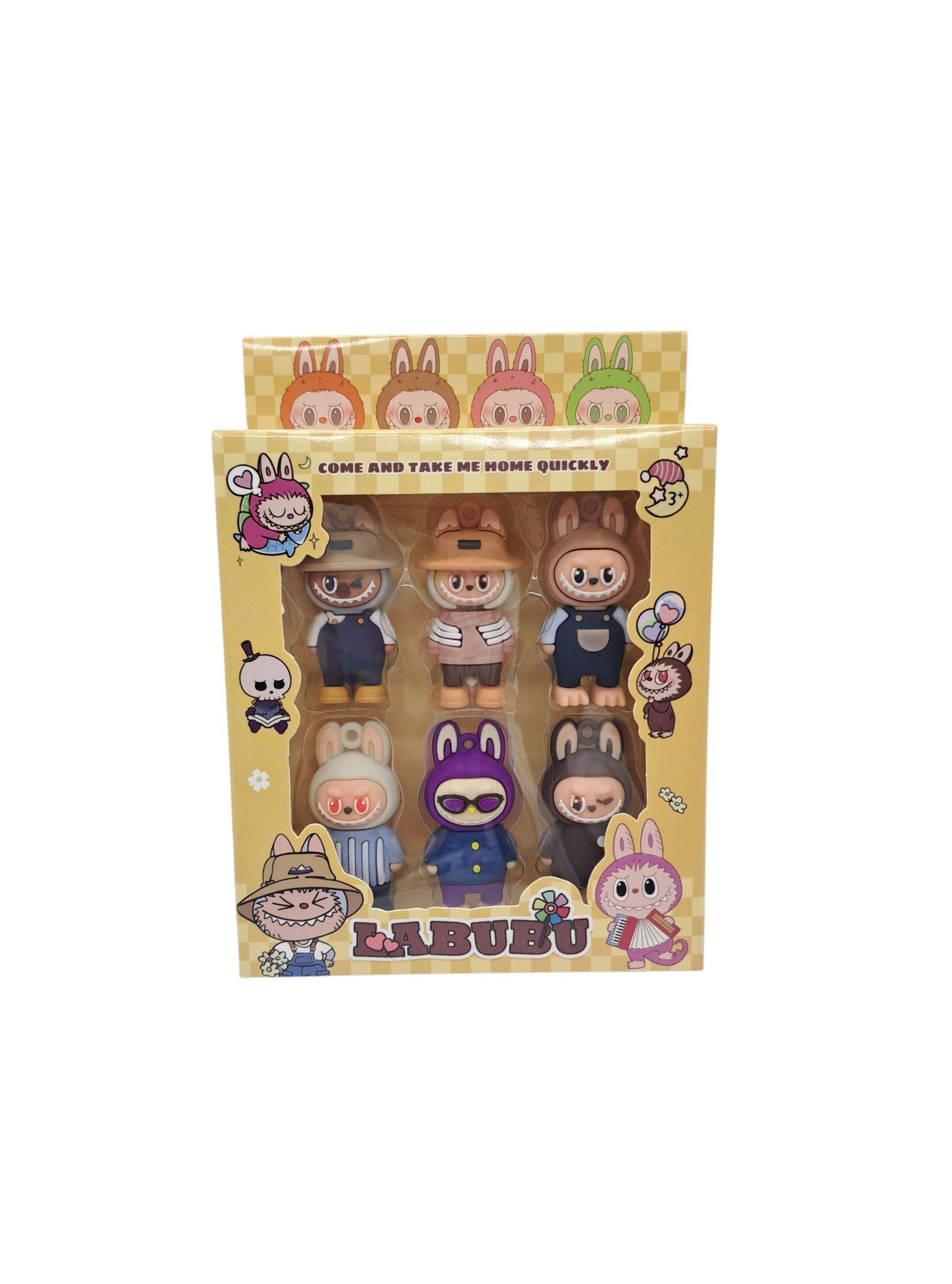 Set 6 Figuras Coleccionables Labubu Juguetes Tendencia-0