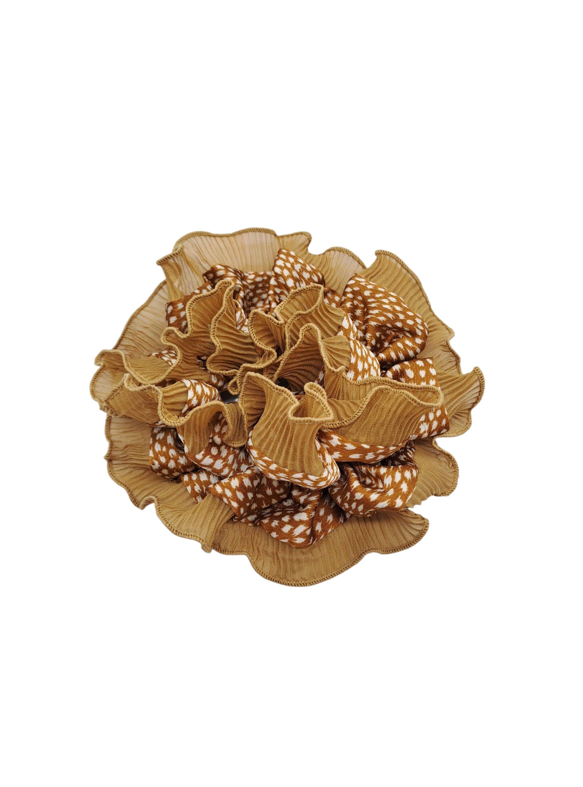 SCRUNCHIE XL RUMBA DOBLE COLET COLOR CAFE -0