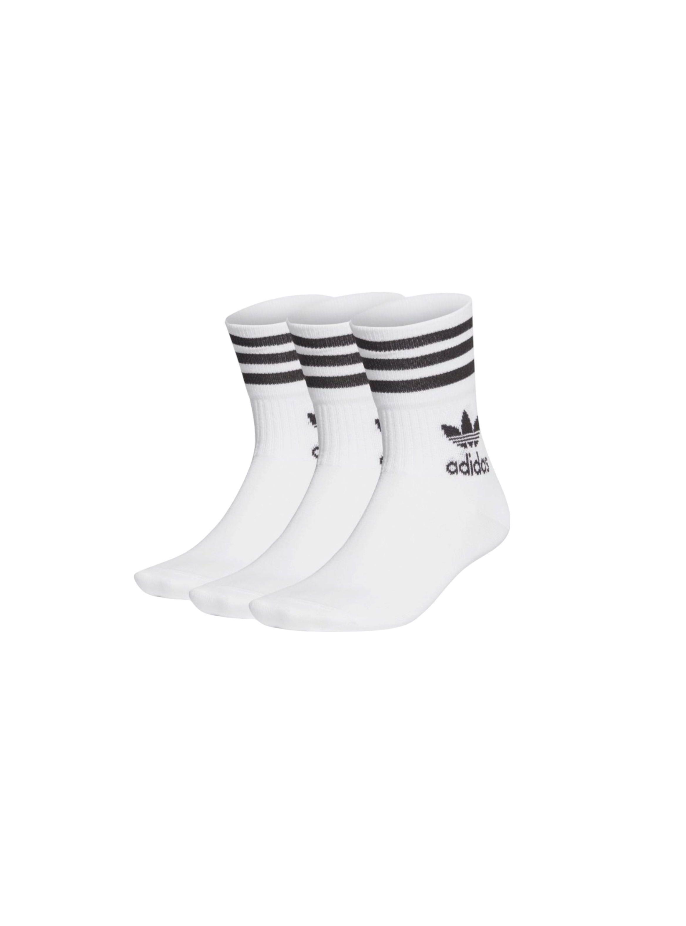 Calcetines Pack x3 Adidas Clásicos Media Pantorrilla Color Blanco-0