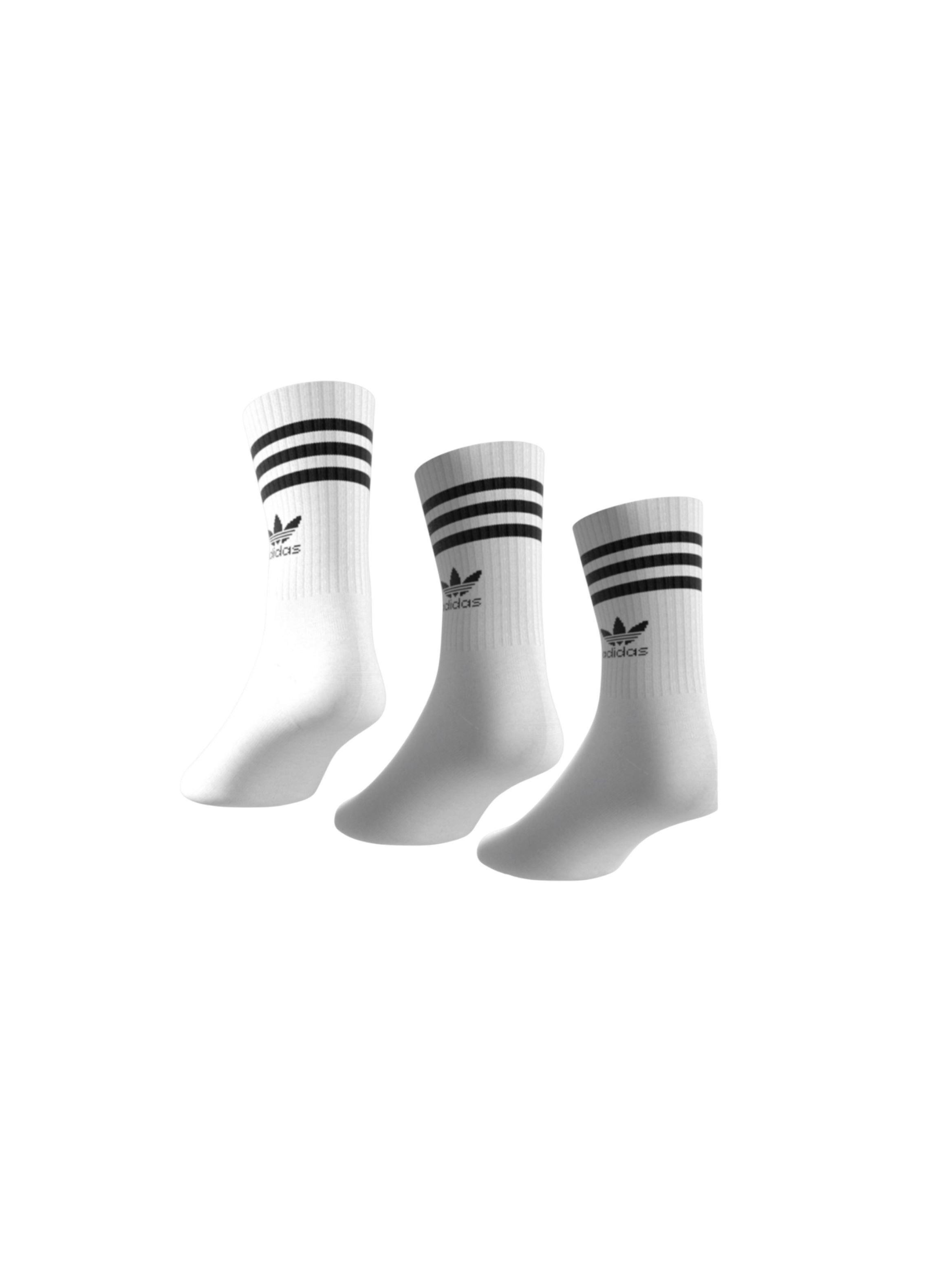 Calcetines Pack x3 Adidas Clásicos Media Pantorrilla Color Blanco-1
