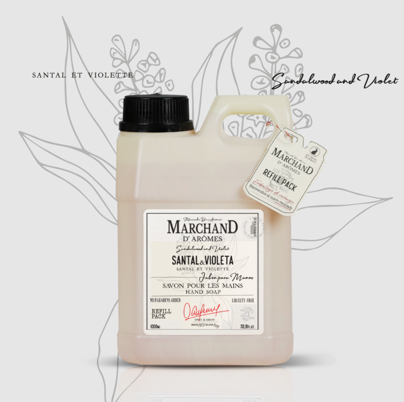 Refill Jabon Liquido Santal & Violeta 1L-1