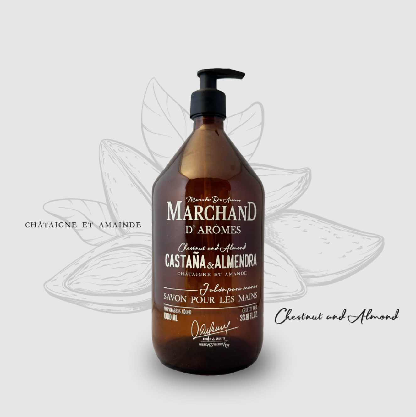 Refill Jabón Líquido Botellón + bolsa castaña & almendra-1