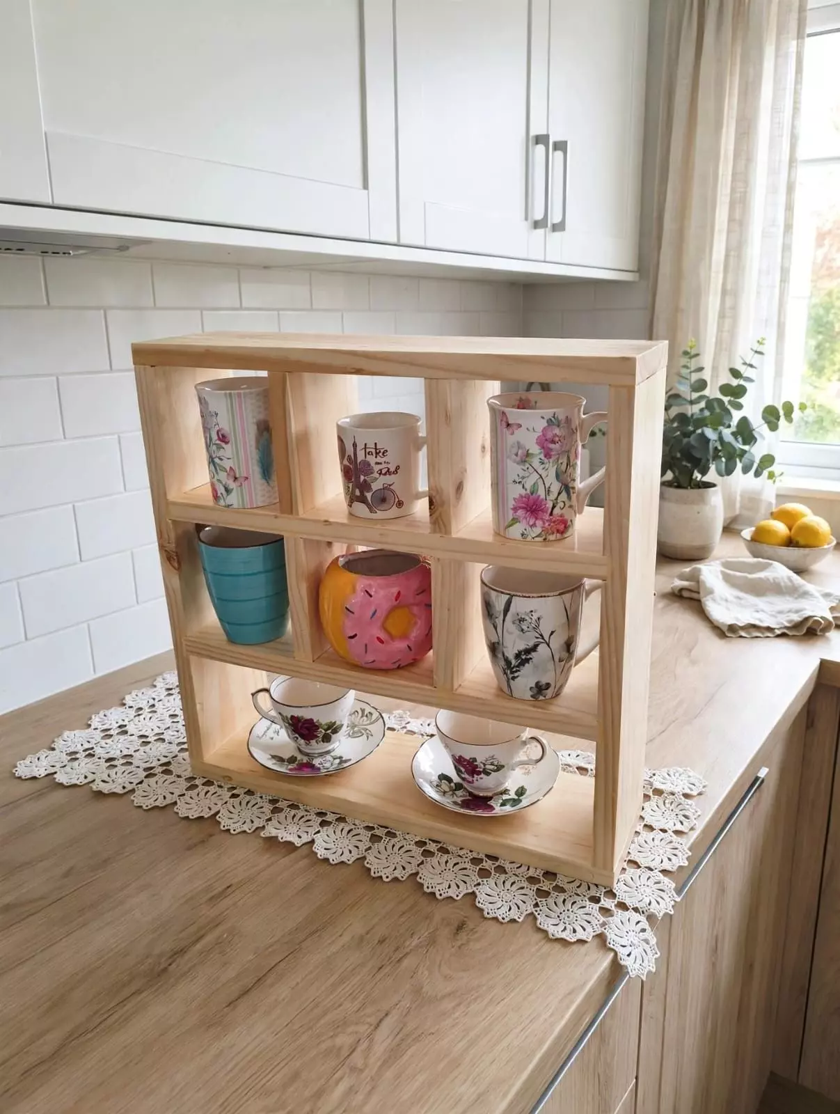 Exhibidor de Tazas Madera Moment.-2