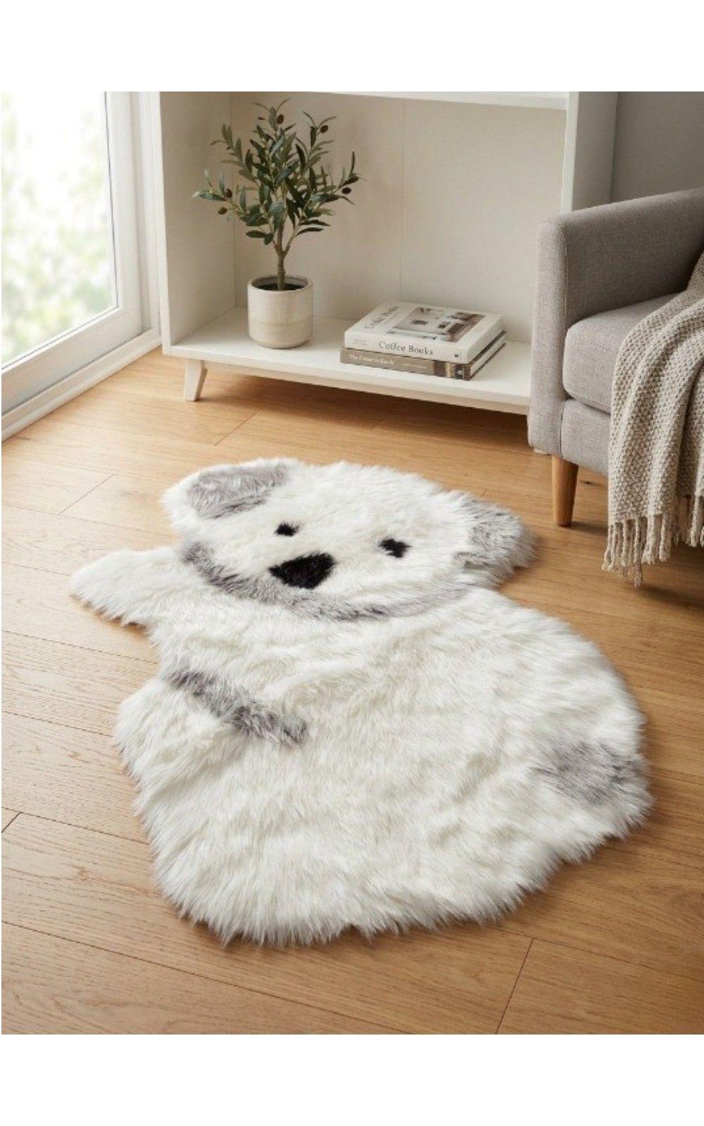 Alfombra Forma Koala Peludo 90x60 cm Decoraci n Ni os Dormitorio-1