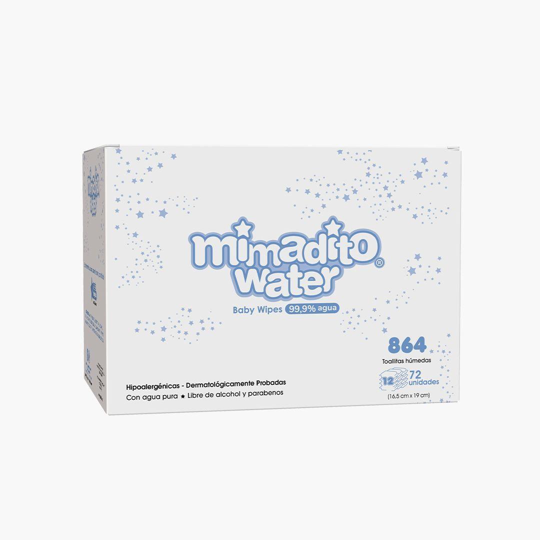Caja 12 Toallas Húmedas para Bebé Mimadito Water 72 Un.-0
