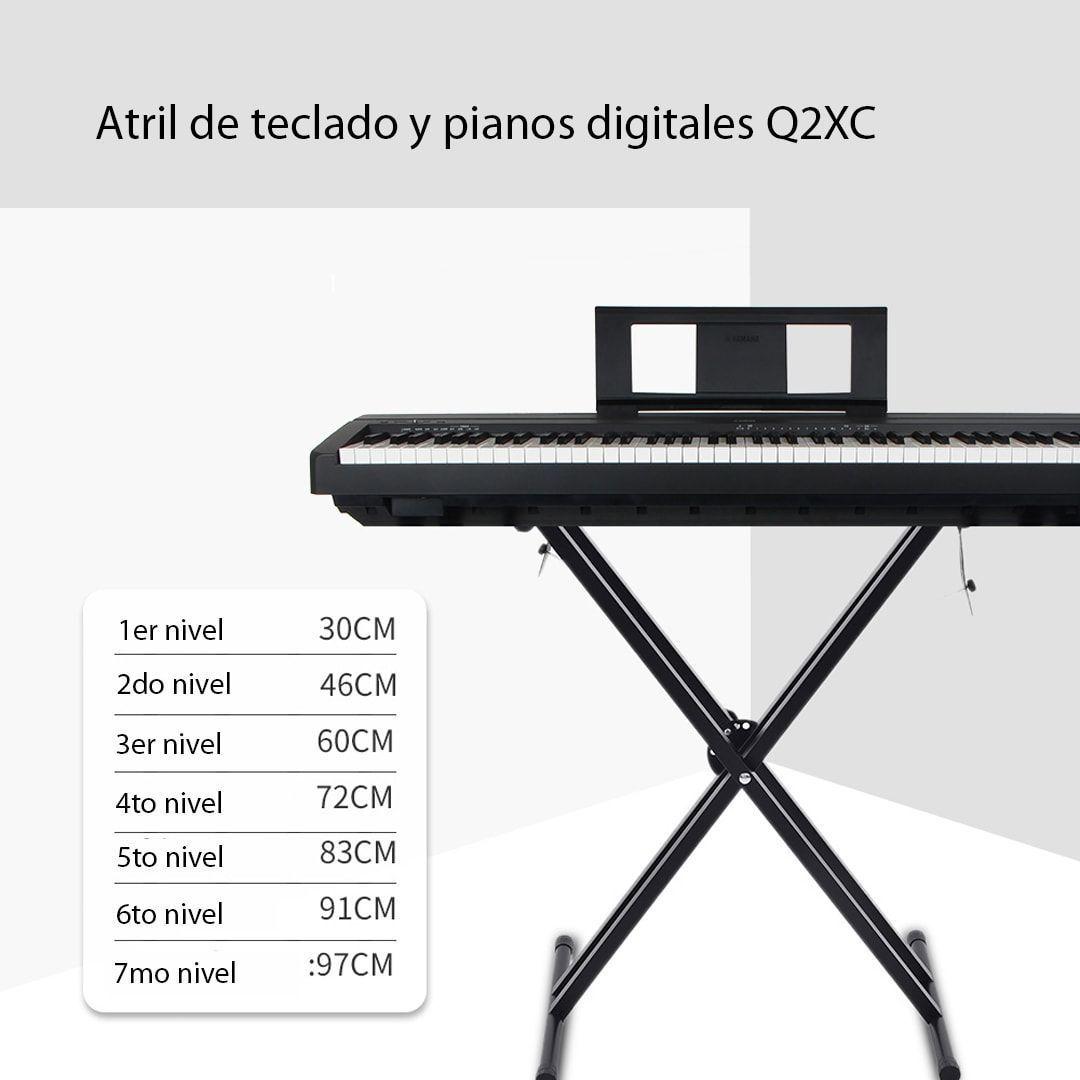 Atril De Teclado Barra Doble Hebikuo Q2XC2-2