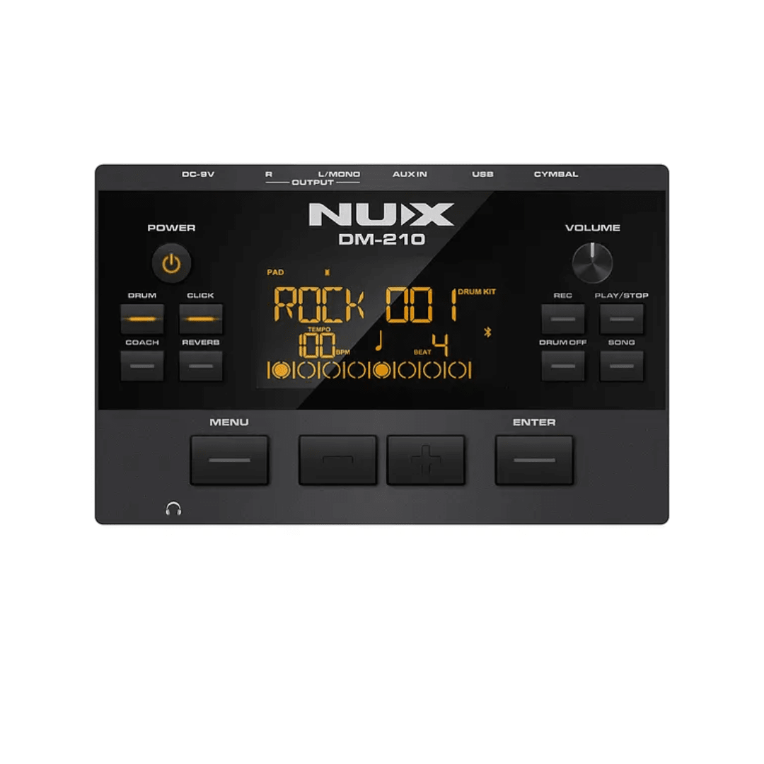 Batería Electrónica NUX DM-210 | Kit Completo con Pads Mesh, Módulo Avanzado y Conectividad USB-MIDI-3