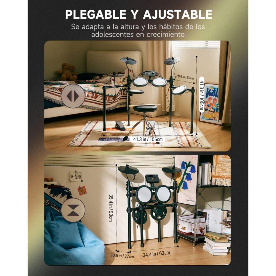 Batera Electrónica Donner DED70. Incluye Sillín, Baquetas y Audífonos-7