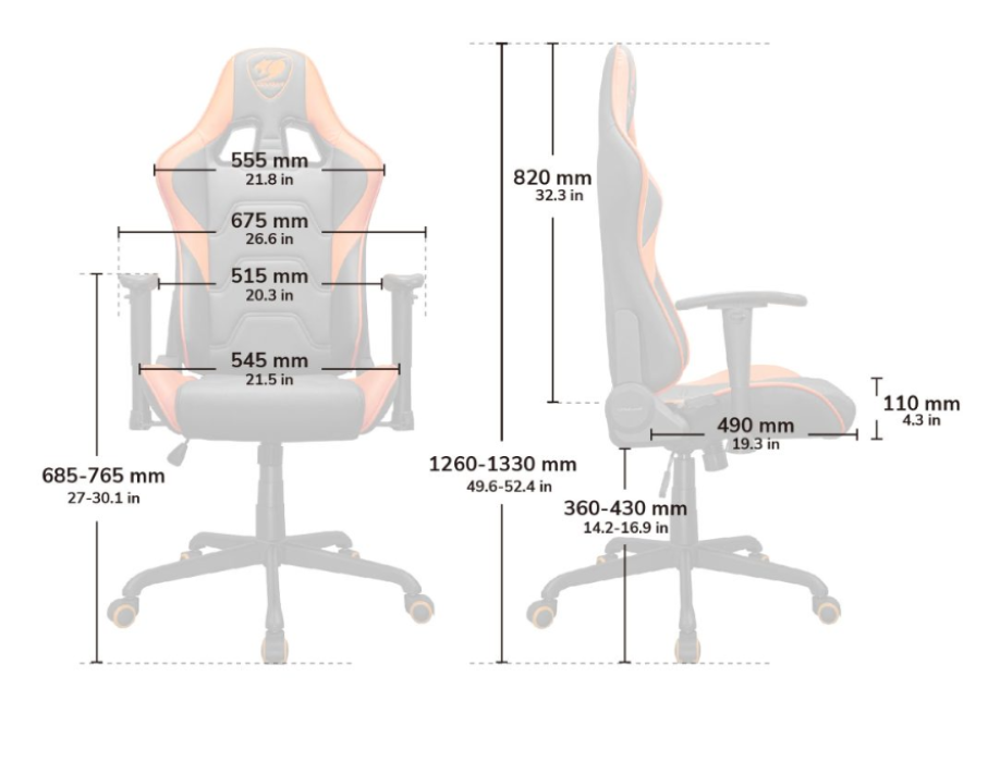 Silla Gamer Cougar ARMOR ELITE Black Soporte m x 120 kg Reposabrazos 2D 160 Reclinable-5