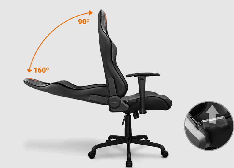 Silla Gamer Cougar ARMOR ELITE Black Soporte m x 120 kg Reposabrazos 2D 160 Reclinable-6