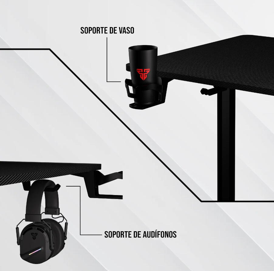 Escritorio Gamer Fantech WorkStation WS311 White Edition Elevacion Motorizada 73 118 cm-9