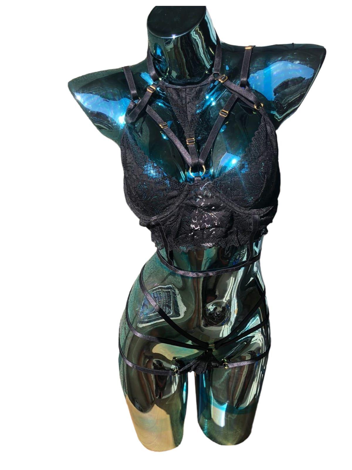Conjunto de Lenceria Sexy Erótica-0