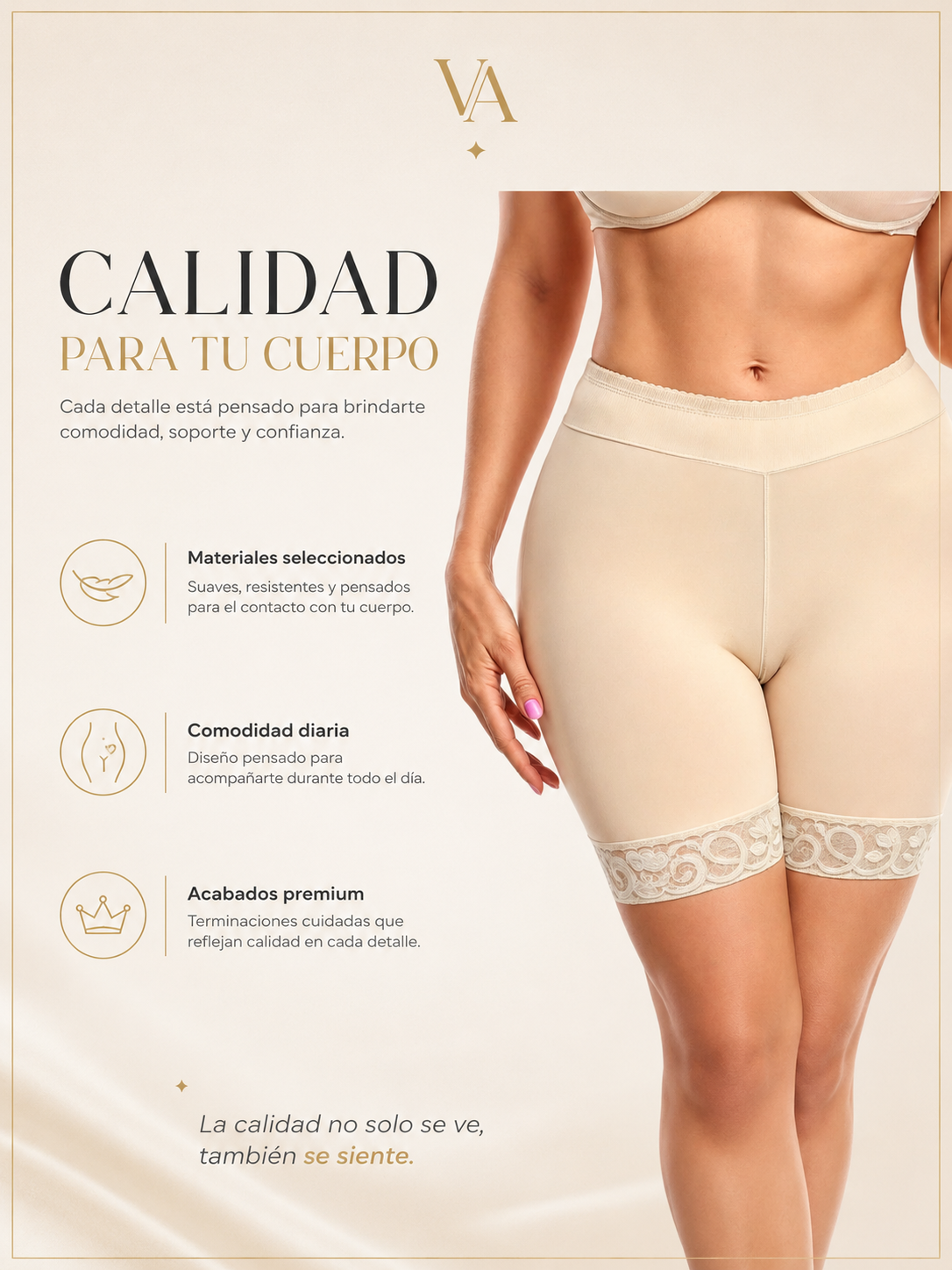 Faja Short Con Varillas y Silicona Antideslizante Levanta Cola-6