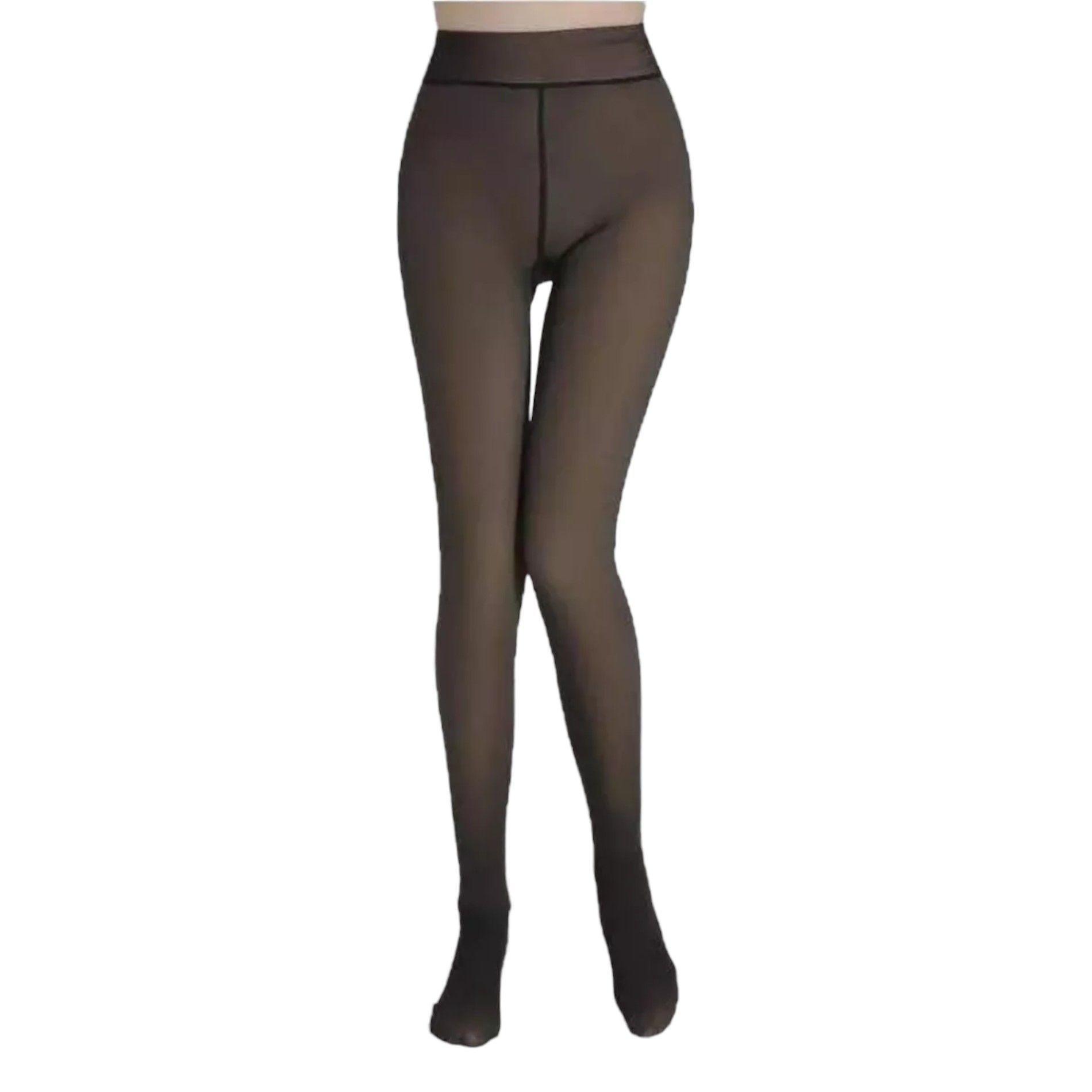 Panty Calza Con Chiporro Traslucida Efecto Piel -0