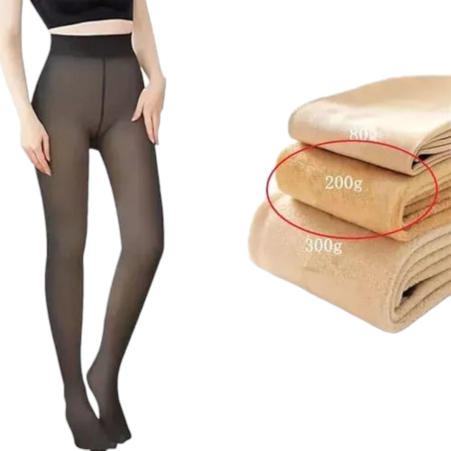 Panty Calza Con Chiporro Traslucida Efecto Piel -3