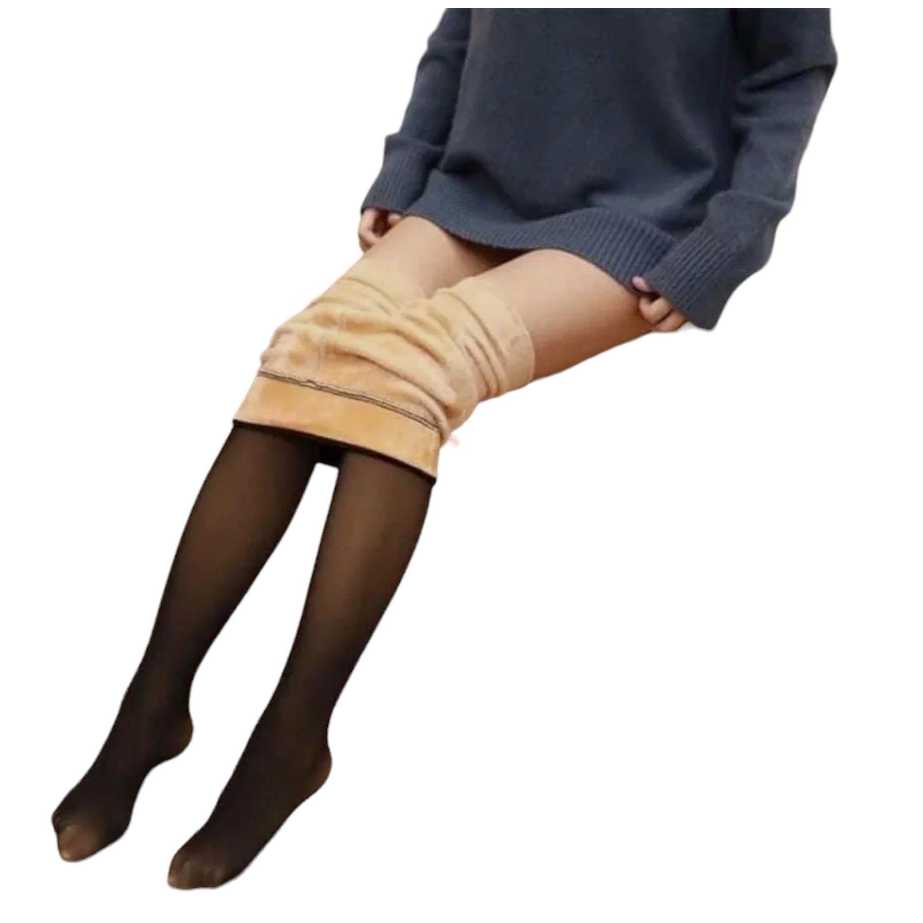 Panty Calza Con Chiporro Traslucida Efecto Piel -4