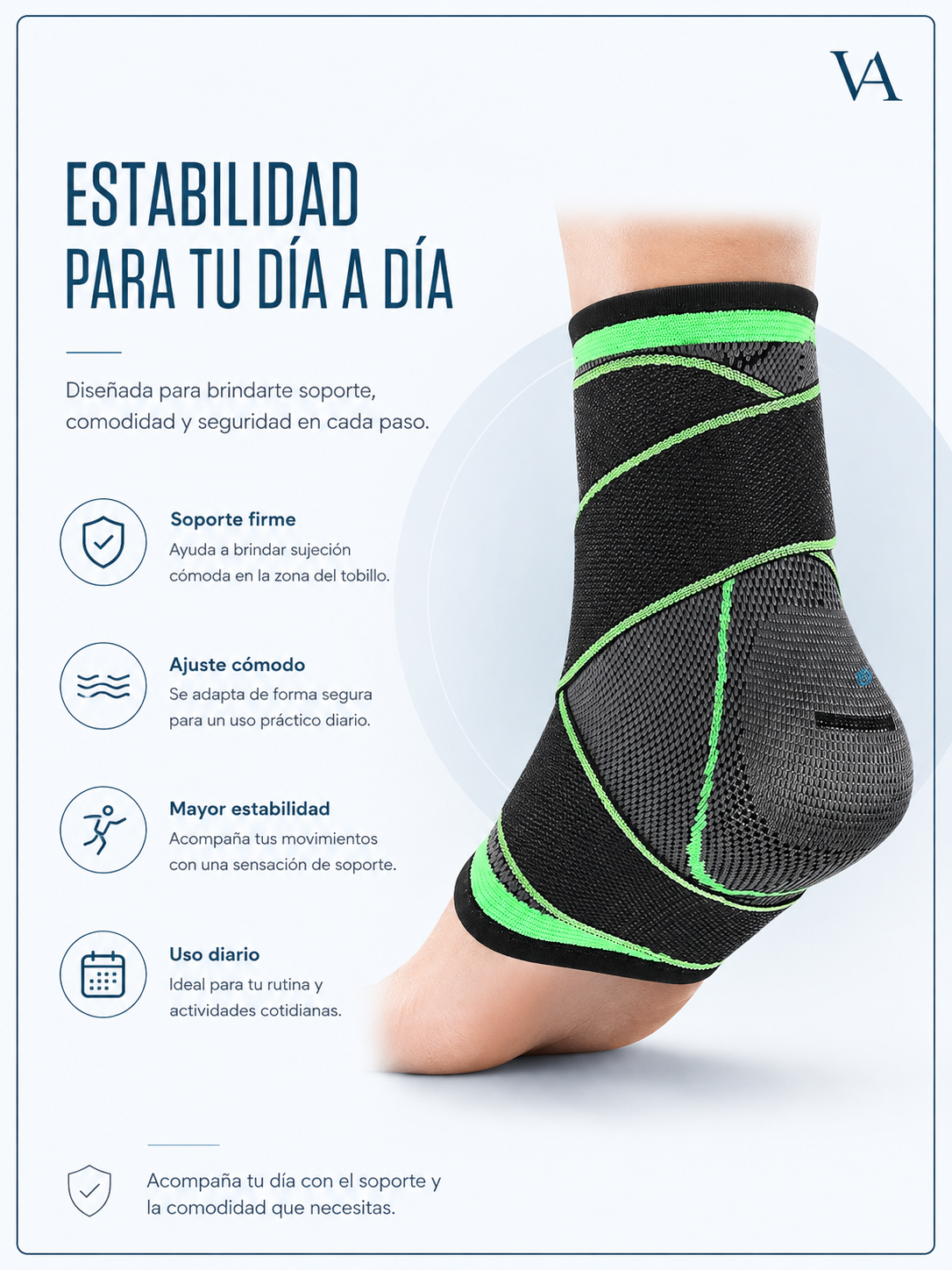 Tobillera Venda Elastica Ortopedica Compresión-5