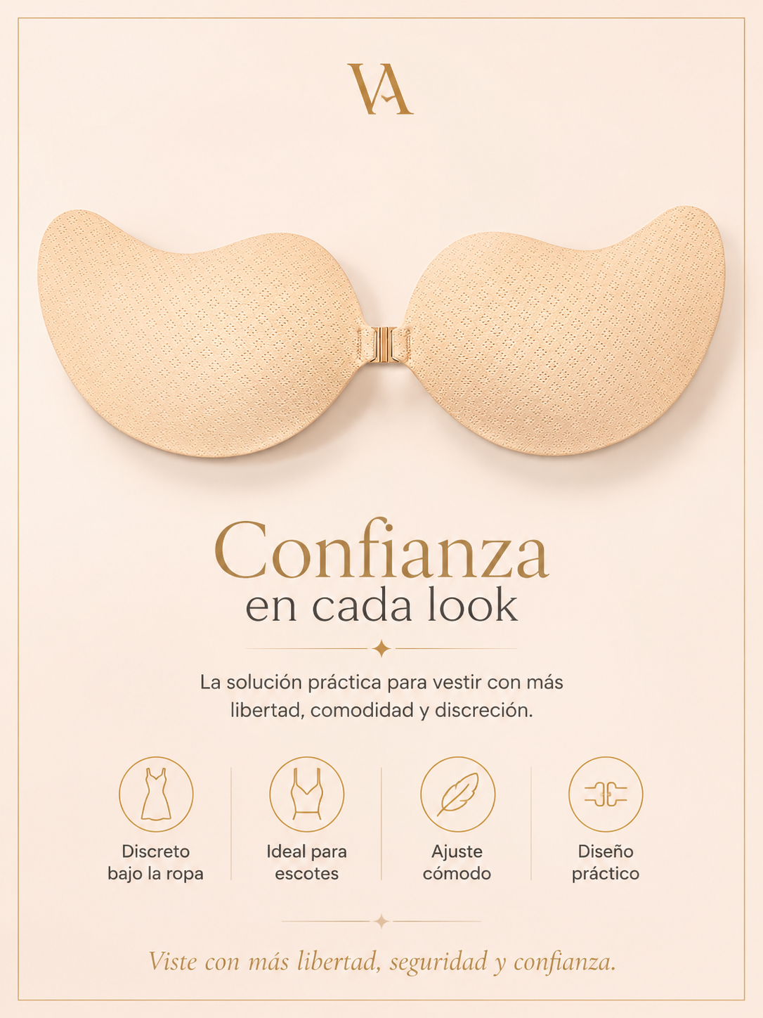 Sostén Kiss Bra Invisible Forma De Mariposa-5