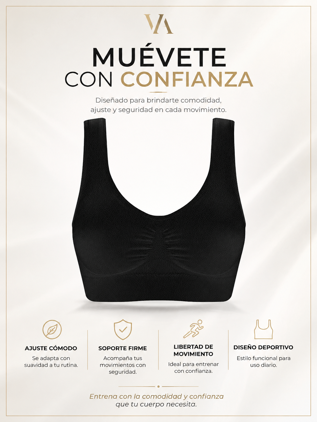 Sujetador Deportivo Con Almohadilla Para Mujer-5