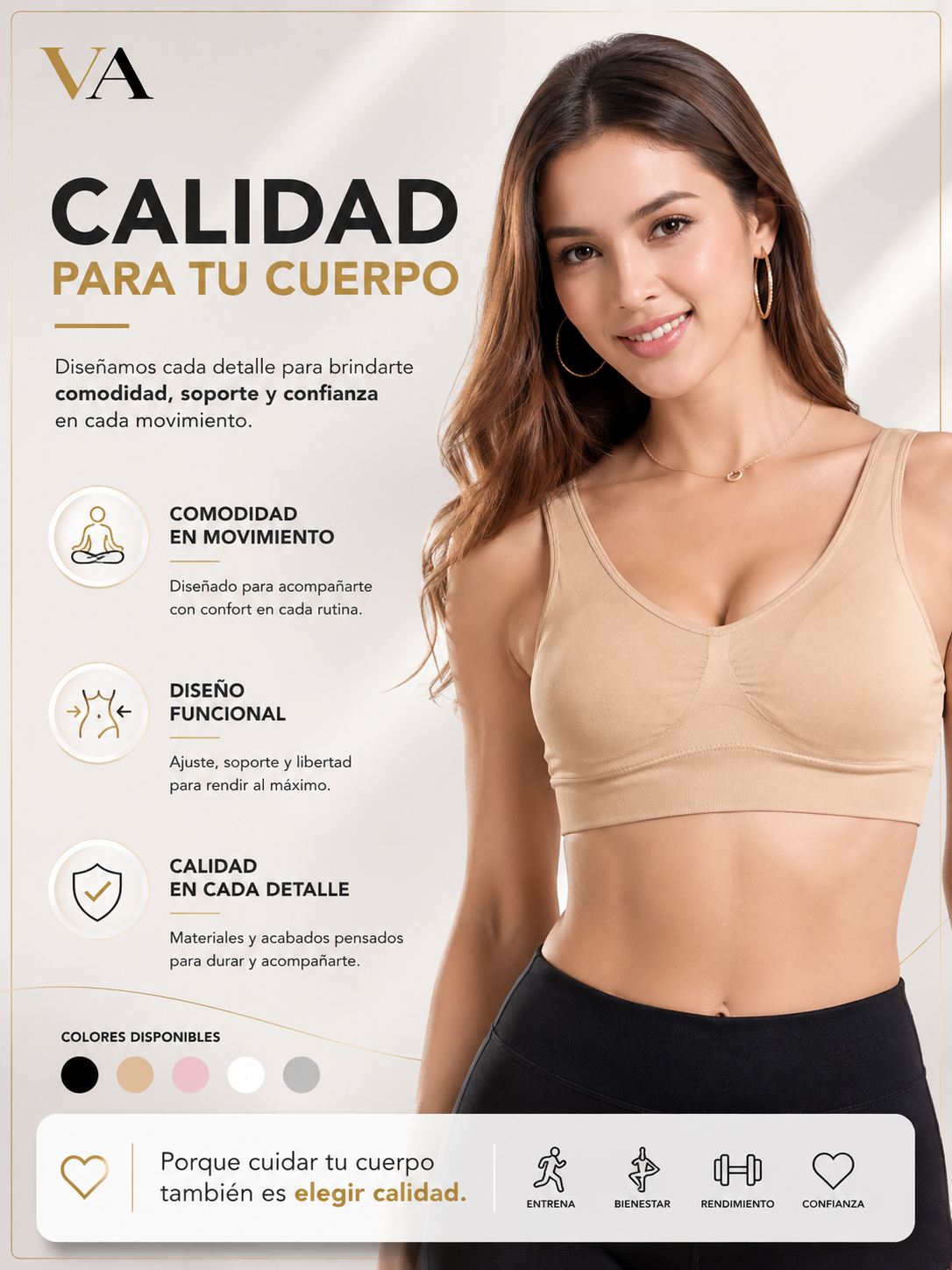 Sujetador Deportivo Con Almohadilla Para Mujer-7