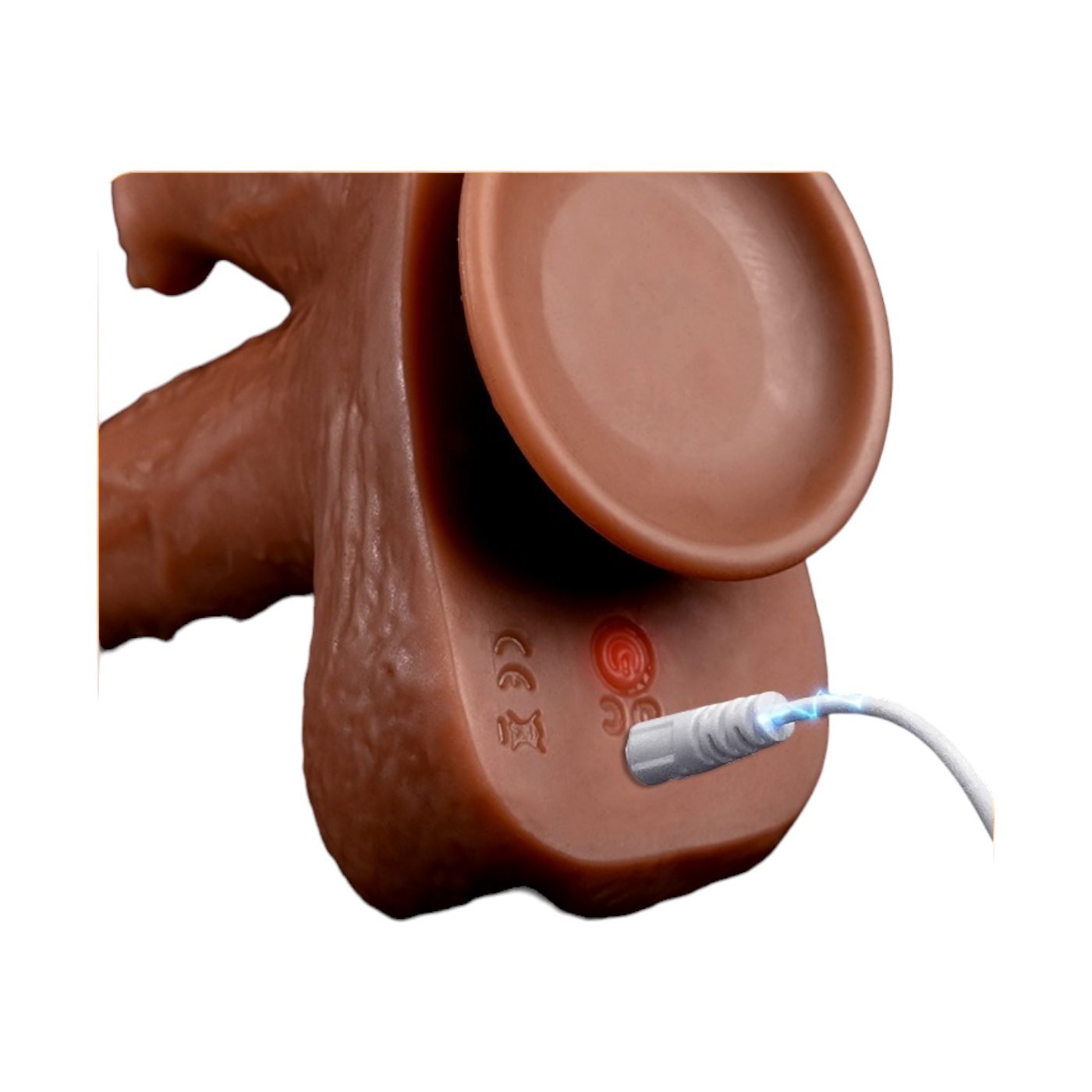 Consolador Vibrador Con Lengueta Con Efecto De Calor 360-7