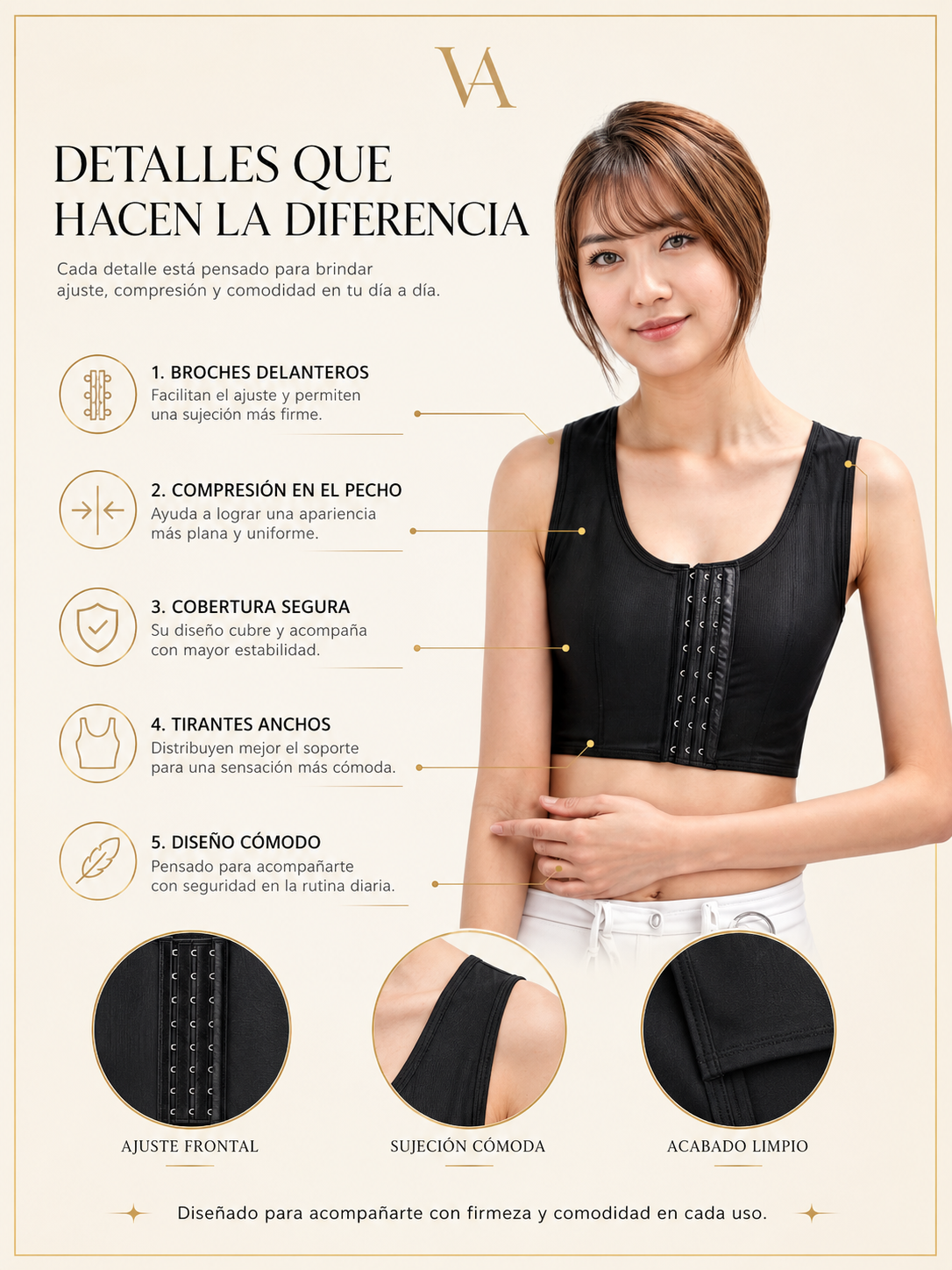 Binder Trans Faja Chaleco de Compresión de Pechos-4