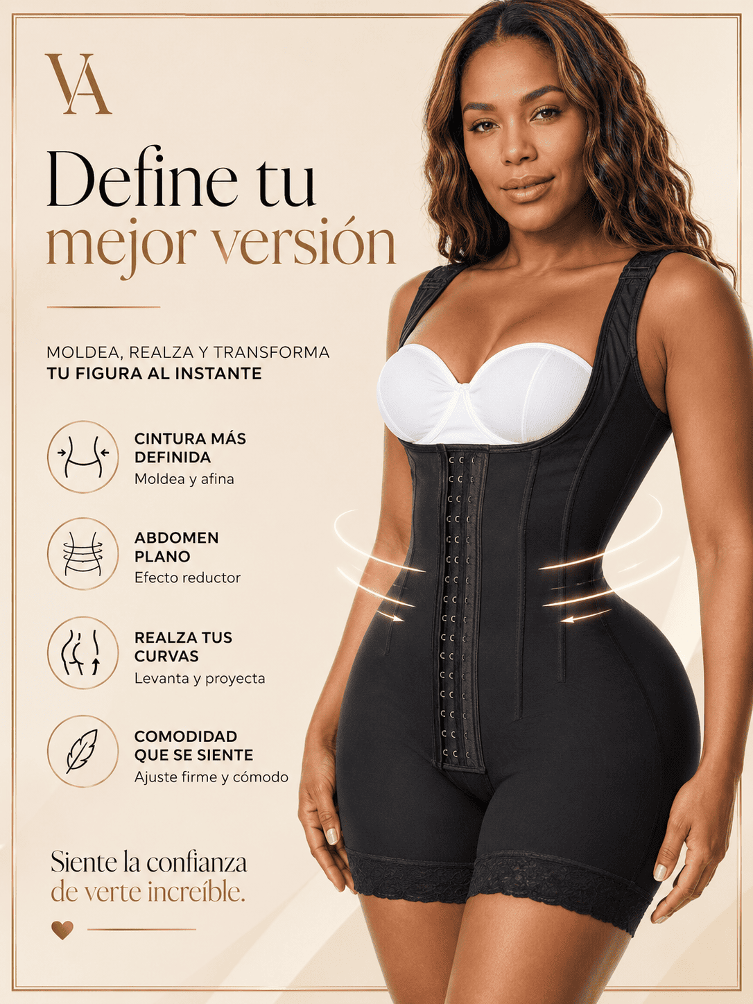 Faja 7 Huesos  Modeladora y Reductora Levanta Cola-2