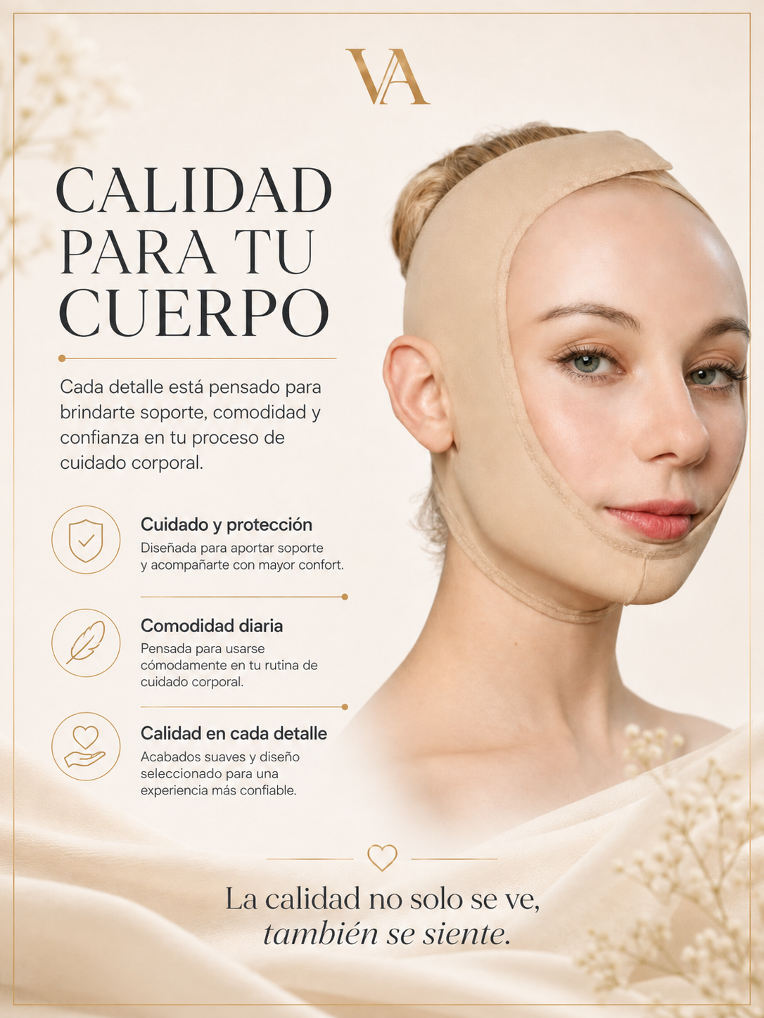 Mentonera Faja Reductora Anti Arruga Papada Cachetes Mejilla-3