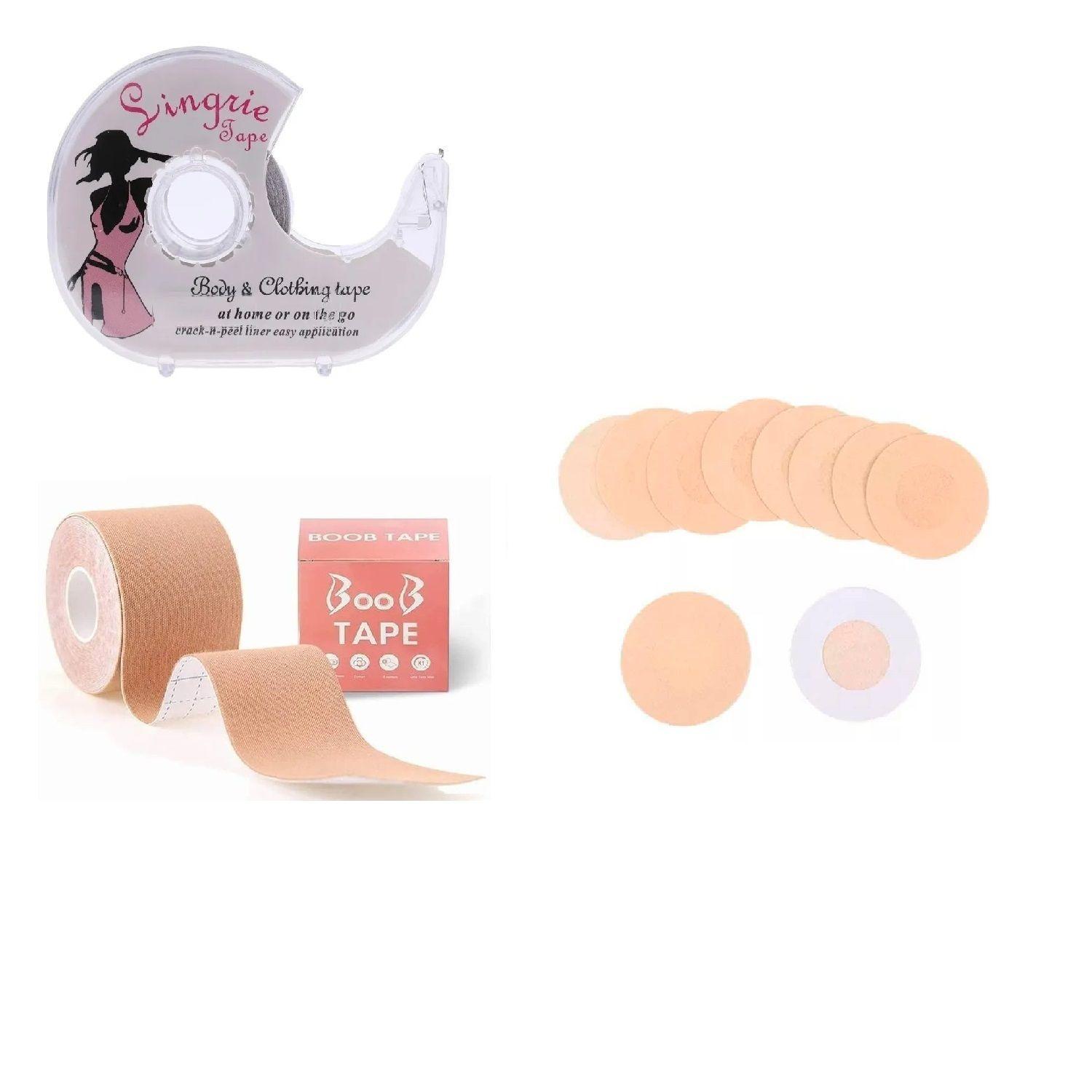 Boob Tape + 10 Pezoneras Desechables + Cinta Doble faz-1