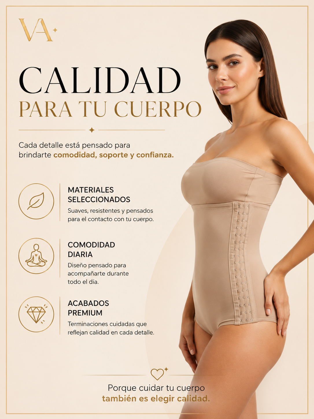 Faja Modeladora De Cintura Y Abdomen Con Broches A-5