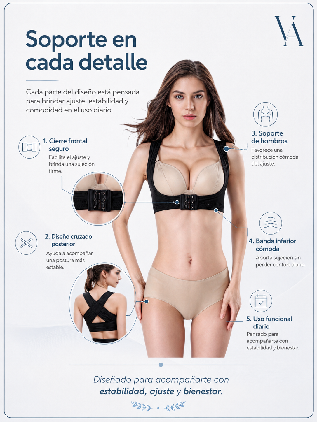 Sosten sujetador corrector de espalda -4