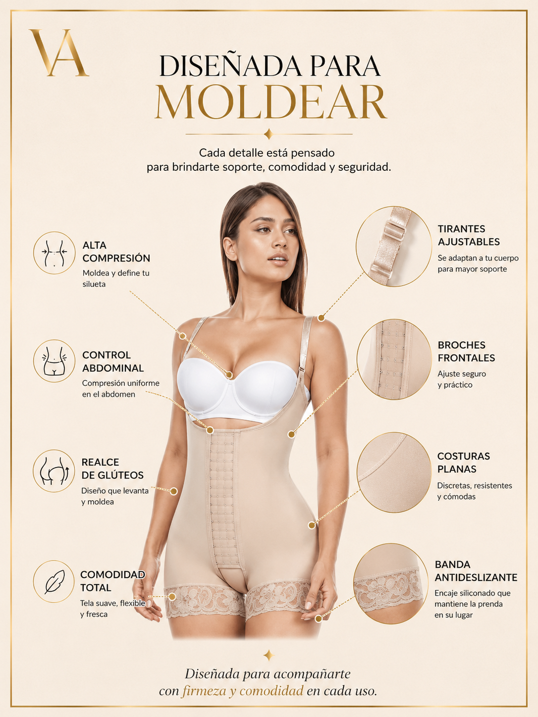 Faja Short Levanta Cola Alta Compresión Estilo Colombiana-4