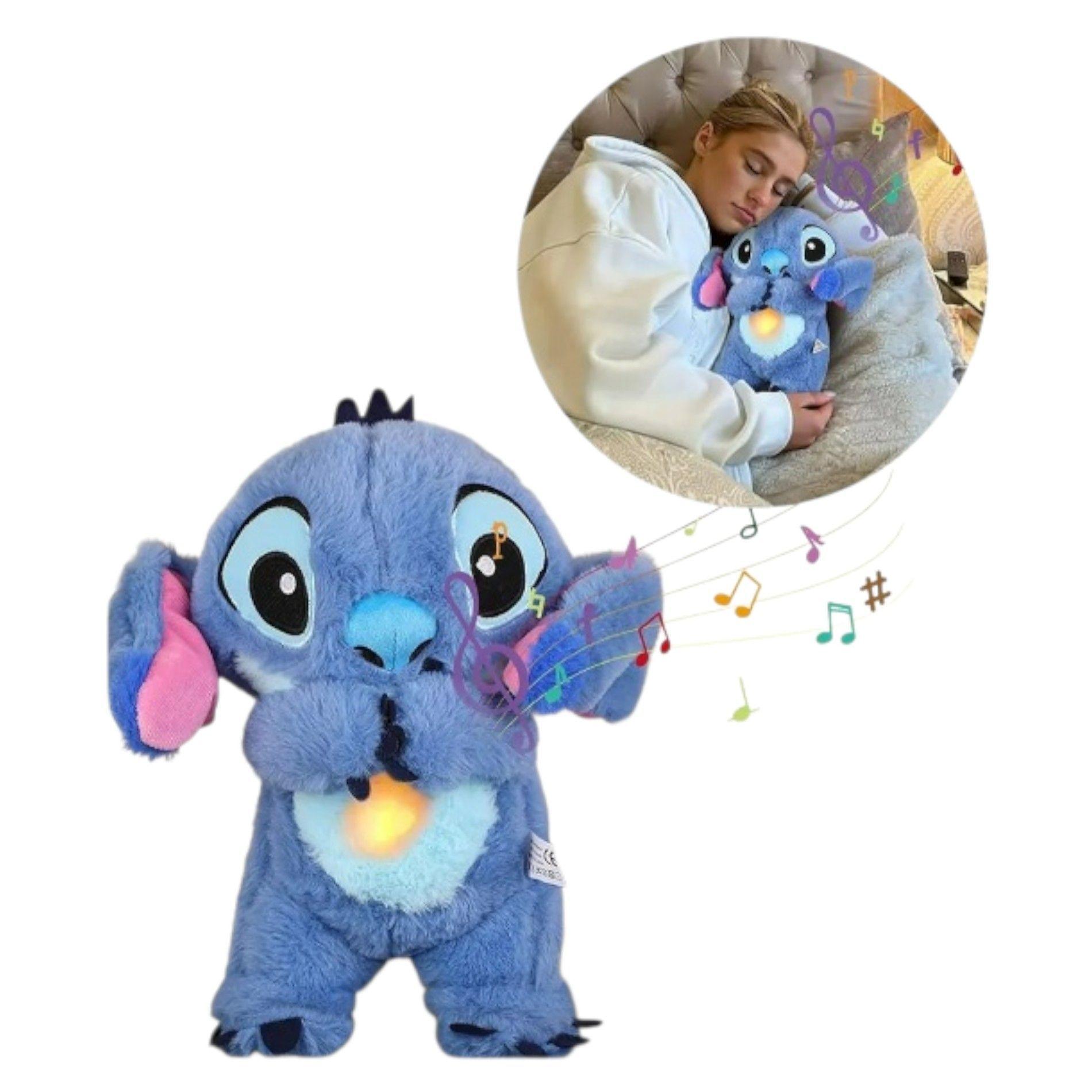 Peluche Stich Que Respira Música Y Luces Para Dormir-2