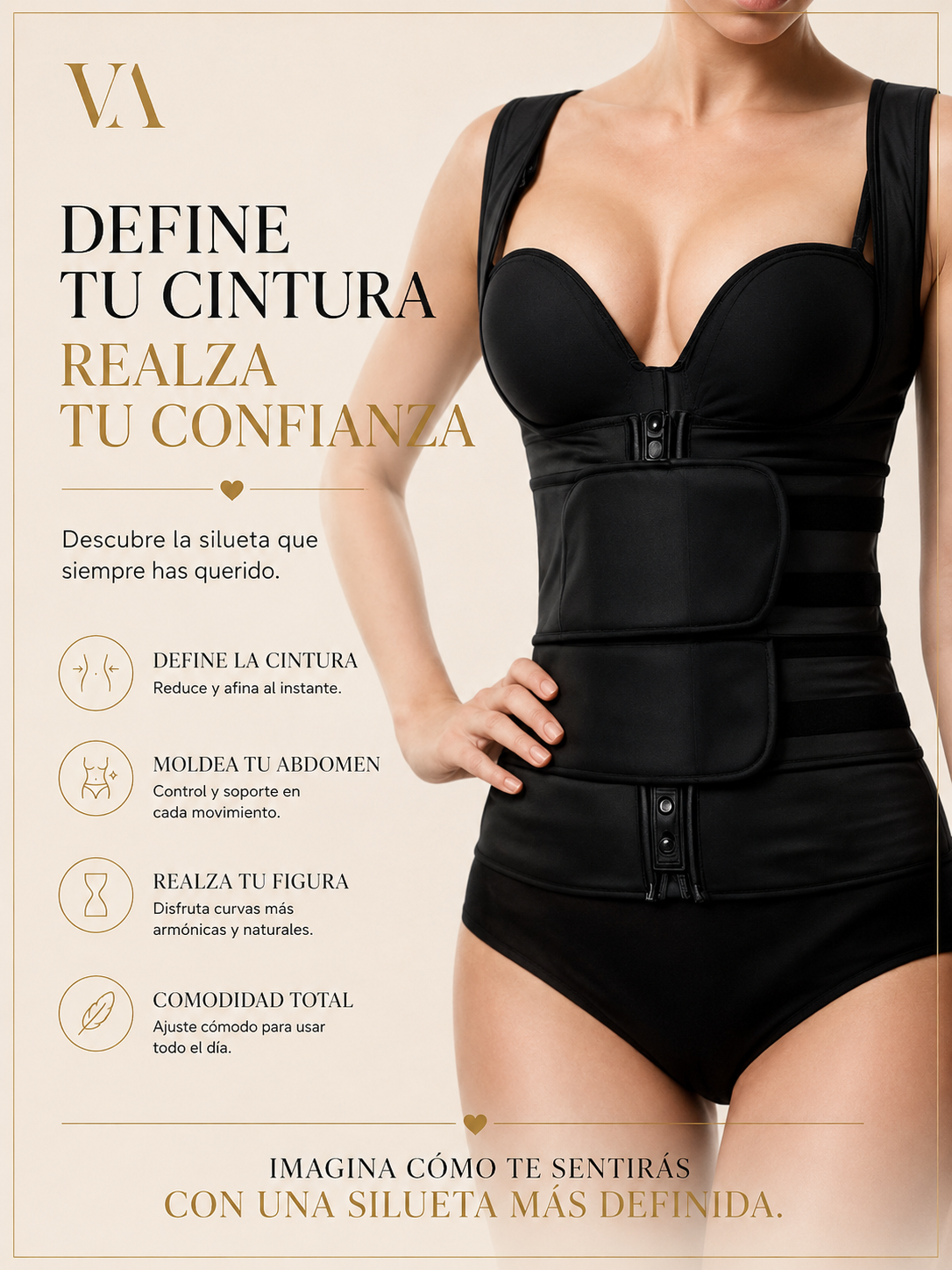 Faja De Neopreno Entrenador De Cintura Tipo Corsé -4