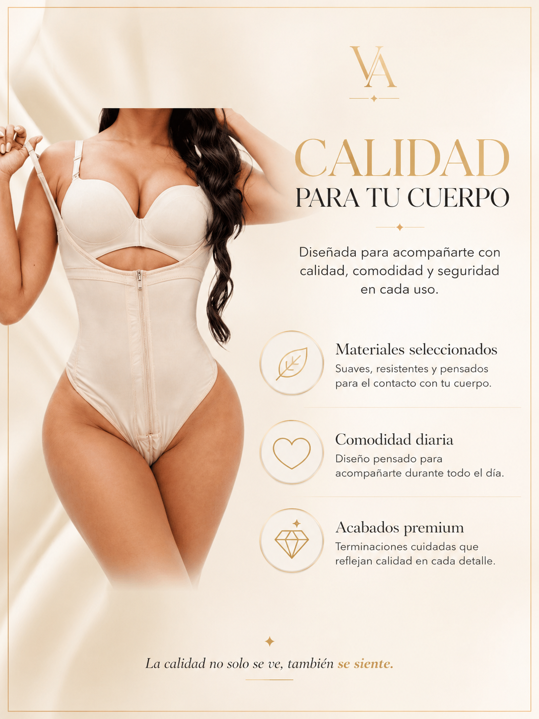 Faja Body Estilo Colombiana Con Cremallera Alta Compresion-5