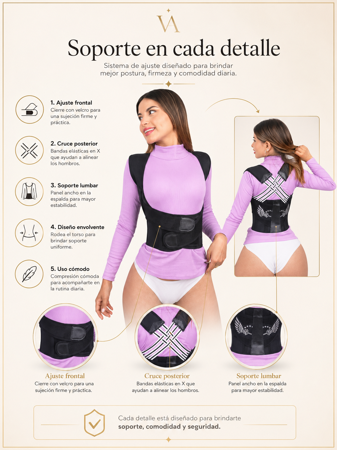 Chaleco Unisex Corrector Postura Moda King-7