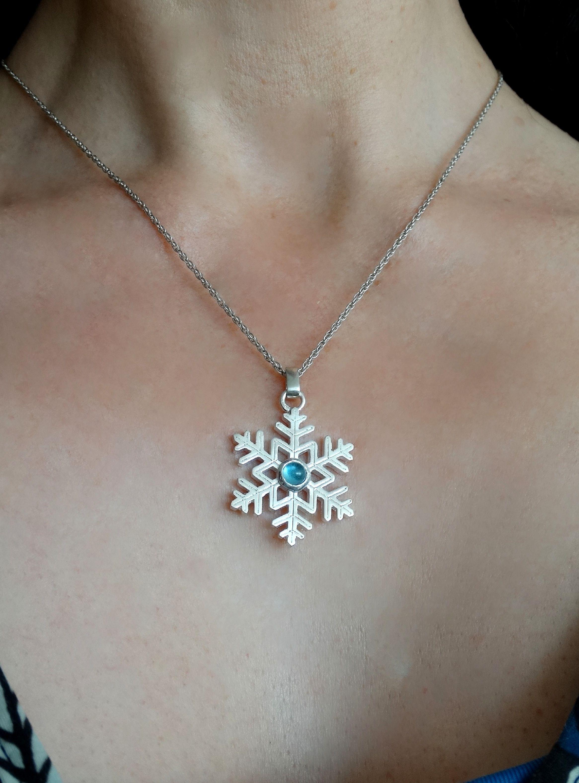 Colgante Plata Copo Nieve-2