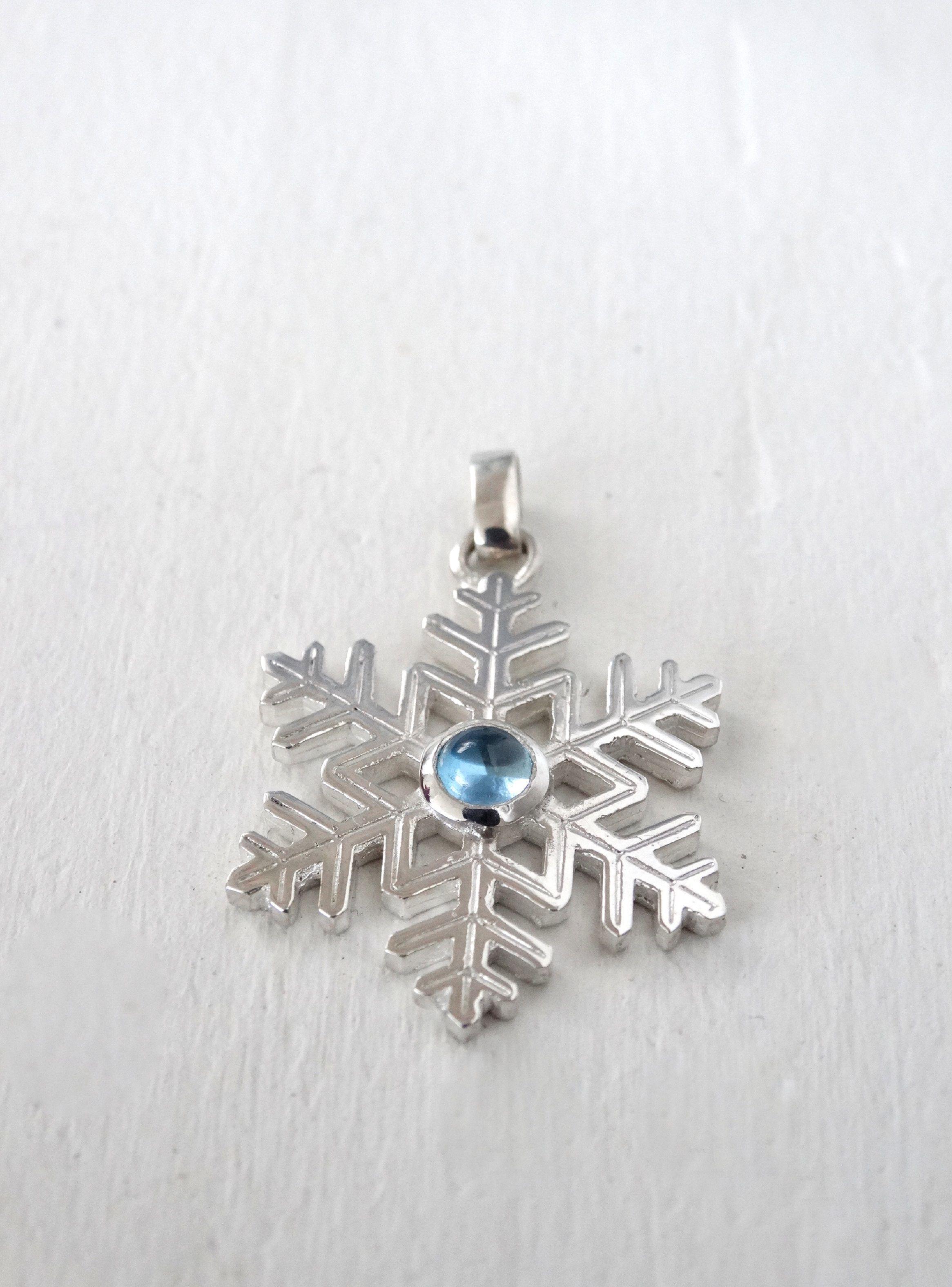 Colgante Plata Copo Nieve-3