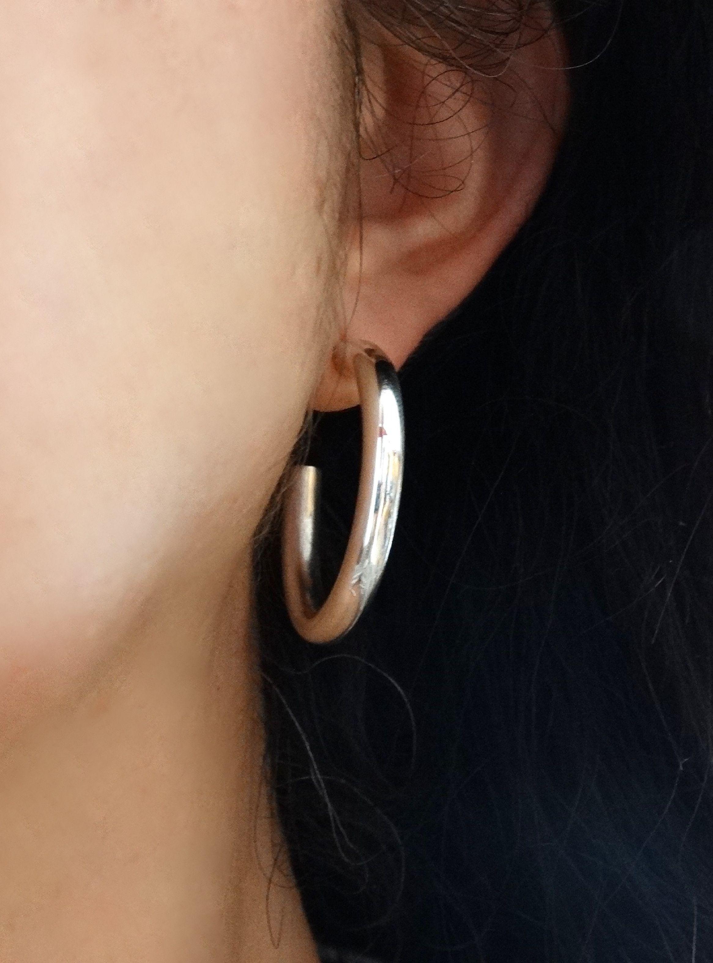 Conjunto Aro Collar Plata Mujer -3