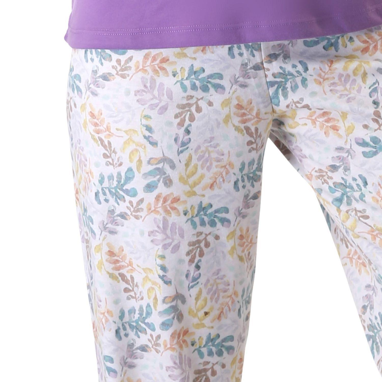Pijama Mujer Hojas Bordado-2