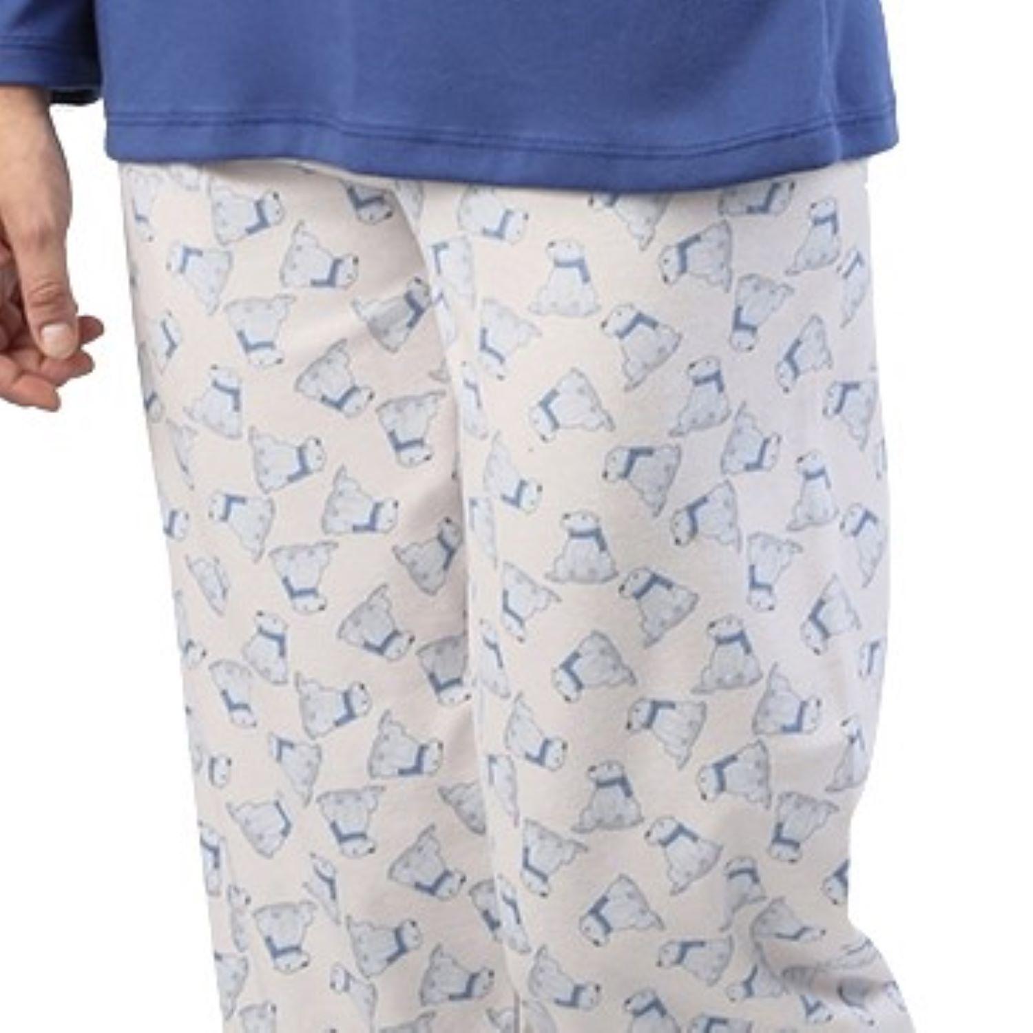 Pijama Oso Bordado Gamuza-2